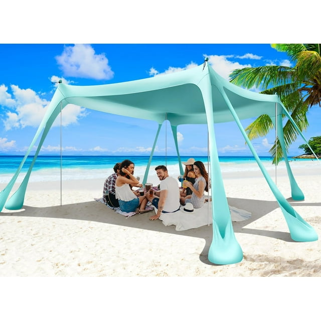 Carpa de playa Wabolay, refugio portátil para sombra, 3 x 3 m, UPF50+