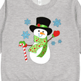 thumbnail image 3 of Inktastic Christmas Snowman in Top Hat with Candy Cane Toddler Sweatshirt, 3 of 4