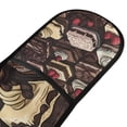 thumbnail image 4 of Yayeee Double Oven Mitt Kitchen Heat Resistant Baking 35" x7" Quilted Glove, Black Chocolate Cakes, 4 of 6