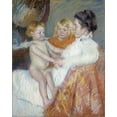thumbnail image 2 of Cassatt, Mary 26x32 White Modern Wood Framed Museum Art Print Titled - Mother, Sara and The Baby, 2 of 4