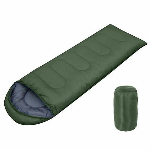 Saco de dormir tipo sobre para adultos Mezcla de poliéster Impermeable Viaje Cálido CampingVerde0.95kg