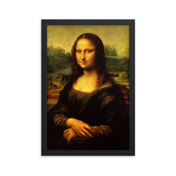 Reproduction Mona Lisa Framed Poster Matte Art Artwork Davinci