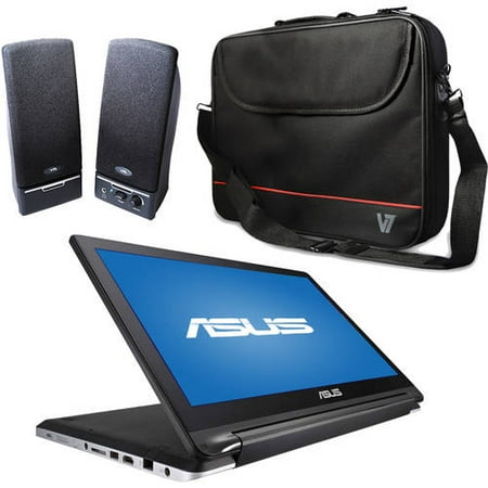 ASUS Black 15.6; TP550LA-RHI5T01 2-in-1 Laptop PC with Intel Core i5-4210U Processor Bundle (Choice of Case or Speaker System)