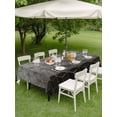 thumbnail image 3 of Outdoor Tablecloth with Umbrella Hole and Zipper, Ombre Gray Geometric Rectangle Table Cloth 54x80 Inch Waterproof Tablecloth, Modern Abstract Art Picnic Table Cover for Patio Camping, 3 of 7