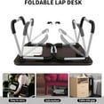 thumbnail image 3 of VINAUO Lap Desk with Drawer, 23.6" Extra Large Foldable Laptop Bed Tray Table with Cup Holder & iPad Slot, Portable Breakfast Bed Trays for Working, Eating, Writing on Bed Couch, Black, 3 of 10
