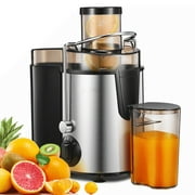 Juicer Centrifugal Juicer Machine Wide 3 Feed Chute Juice Extractor Easy to Clean, Fruit Juicer with Pulse Function and Multi-Speed Control, Anti-Drip, Stainless Steel BPA-Free