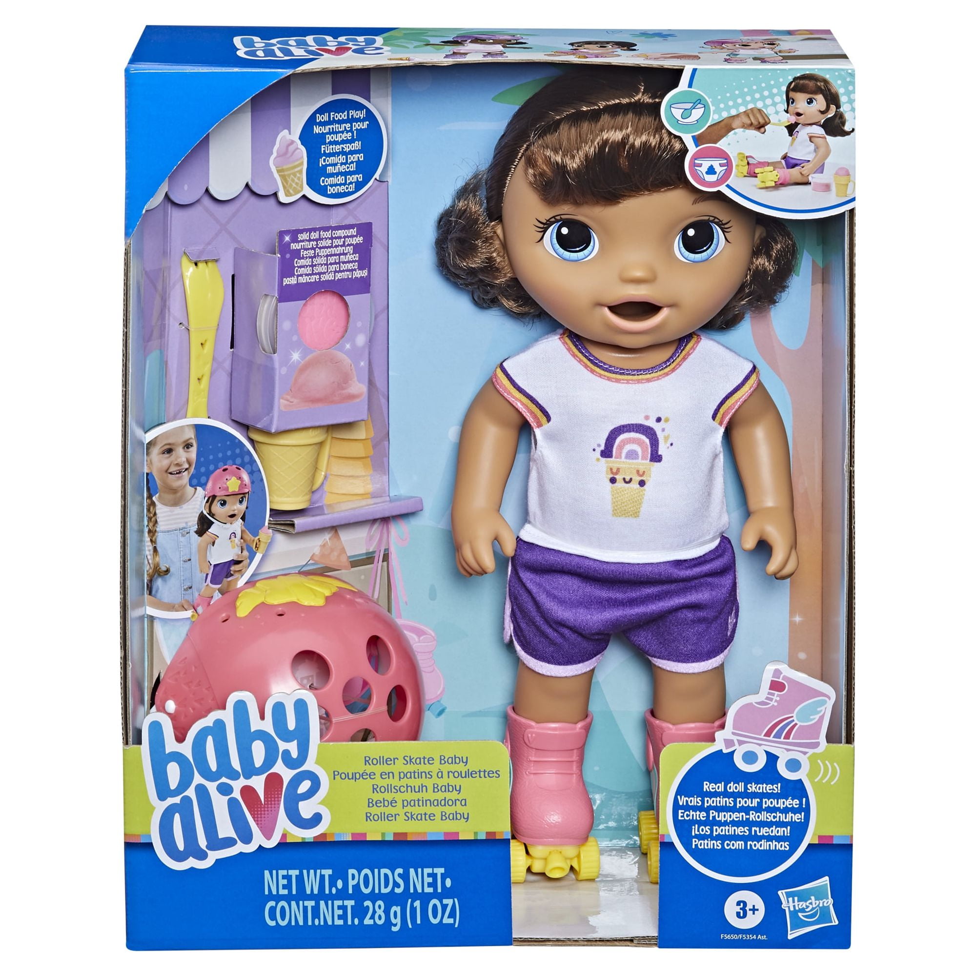 Baby Alive Roller Skate Baby 12 Inch Doll Blonde Hair Blue Eyes Kids Toy for Boys and Girls Walmart