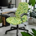 thumbnail image 2 of Renewold Cucumber Leaf Green Office Computer Chair Cover Non-slip Decorative Boss Rotating Office Chair Cover Desk Computer Chair Cover with Elastic Bottom, L, 2 of 7