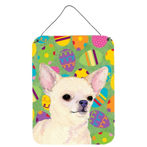 Carolines Treasures SS4817DS1216 Chihuahua Easter Eggtravaganza Wall or Door Hanging Prints 12WX16H multicolor