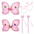 thumbnail image 1 of 2 sets mariposa cabello cabello pequeño niña mariposa ala apoyos de hadas palos, 1 of 5