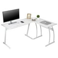 thumbnail image 6 of SSyao L Shaped Desk Corner Computer Gaming Laptop Table Workstation Home Office White, 6 of 10