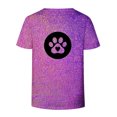 thumbnail image 5 of Liamobondopolis - Camiseta con estampado de pata para mujer, camisetas de manga corta con estampado de pata para mamá de perro, 5 of 5