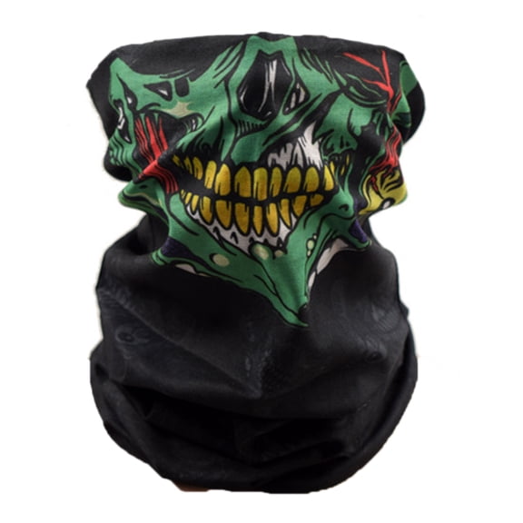 Multiuse Neck Gaiter for Cycling Halloween Skull Print Face Mask Neck Warmer For Outdoor Activity and Daily Wear