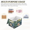 thumbnail image 6 of Yayeee Collapsible Cube Storage Bin with Lid Fabric Closet Decorative Basket with Handles, Sunshine Goldfish, 6 of 7