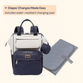 thumbnail image 5 of BabbleRoo Wide Top Diaper Bag Backpack- Stone Gray & Blue, 5 of 10