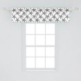 thumbnail image 2 of Ambesonne Starfish Window Valance, Zentangle Aquatic Creature, 54" X 12", Charcoal Grey White, 2 of 3