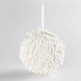 thumbnail image 3 of Soft Chenille Hanging Hand Towels, Quick Dry Hand Bath Towel,Hand Towel, Bathroom Fluffy Microfiber Decorative Ball Towels with Loop,Absorbent Kitchen Hand Towels White, 3 of 9