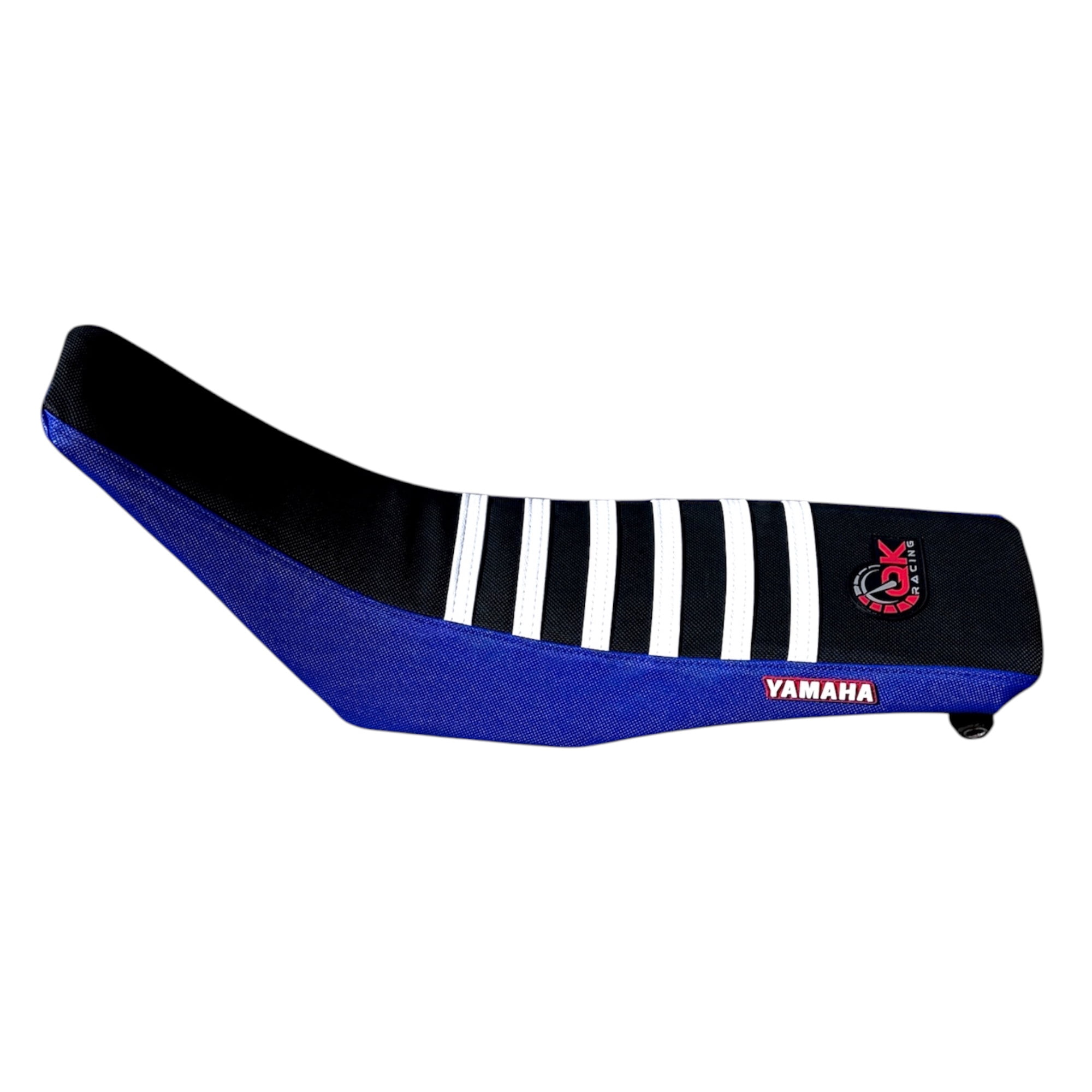 QK Racing Yamaha TTR 125L / 125LE 125 Seat Cover – All Black with Blue Ribs – Durable, Gripper Replacement Seat Cover