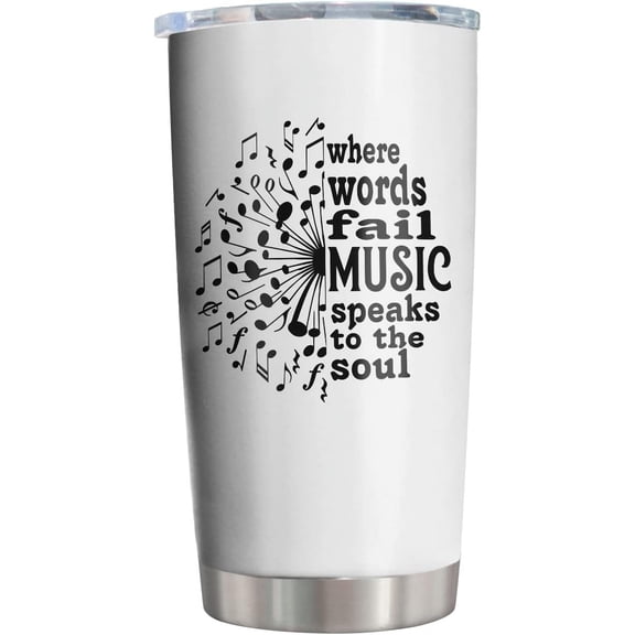Music Teacher Gifts, Best Music Gifts for Men/Women, Gifts for Music Lovers, Unique Music Themed Gifts, Music Gift for Students, Sound of Music Gifts, Inspirational Gifts for Musicians Tumbler 20OZ