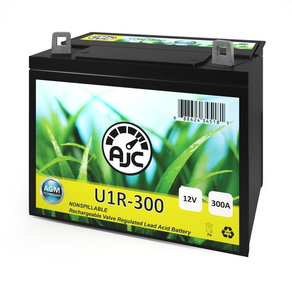 Spirit 1650 Q-Drive U1R Lawn Mower and Tractor Battery - This Is an AJC Brand Replacement