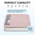thumbnail image 5 of BAGSMART Laptop Sleeve Case for 15"-15.6" HP, Dell, Lenovo, Acer, Asus Notebook, Protective Soft Padded Zipper Cover Carrying Computer Bag with Pocket, Compatible with MacBook Pro 16 Inch, Pink, 5 of 7