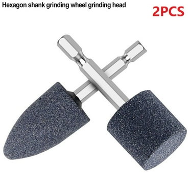 2pcs Hexagonal shank grinding wheel ening head portable grinding drill tool