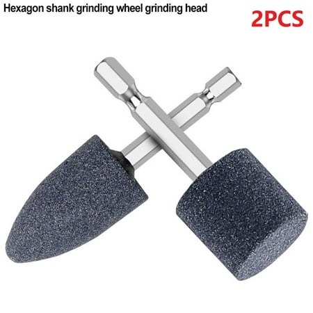 

2pcs Hexagonal shank grinding wheel sharpening head portable grinding drill tool