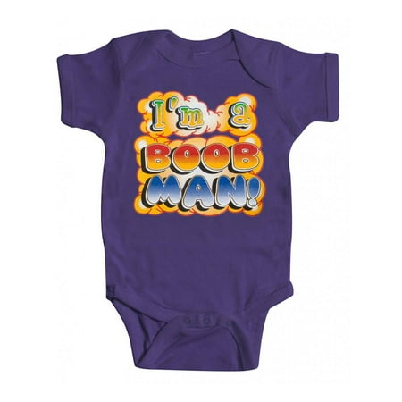 

Baby I m a Boob Man Bodysuit - Purple - 6M