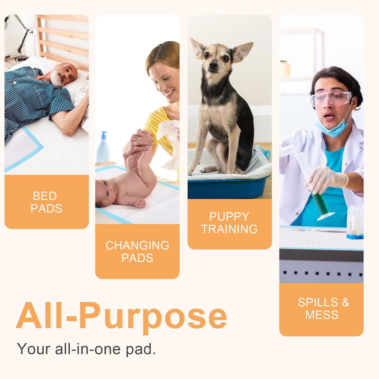 URPOWER Extra Large Dog Pee Pads 80x140cm 40 Count, 5XL Super Absorbent Puppy Pads Disposable Potty Training Pads for Dogs & Cats, Leak-Proof Wee Wee Pads, Pet Pee Pads for Car, Crate, Sofa