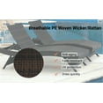 thumbnail image 3 of EDYO Living 2-Piece Outdoor Chaise Lounge Set - Brown PE Wicker and Weatherproof, 3 of 8