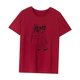 thumbnail image 3 of Camiseta para mujer verano suave trajes cuello redondo camisa para camping oficina compras Rojo, 3 of 7
