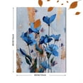 thumbnail image 3 of Blue Poppy Textured Impasto Oil Painting Canvas Print, Floral Wall Art for Living Room Bedroom Dining Room Hallway Office Bathroom, 3 of 8