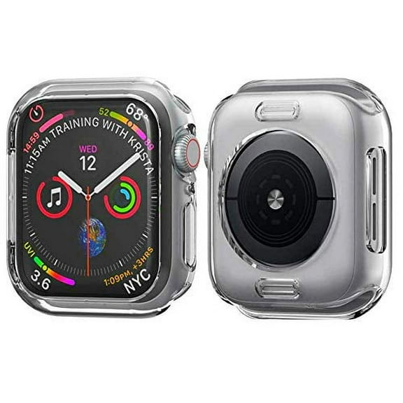 Case Compatible Apple Watch Series 4, Shock Proof Protective Silicone Bumper Resistant TPU Protector Case Cover Replacement for Apple Watch Series 4 (Clear, 40mm)