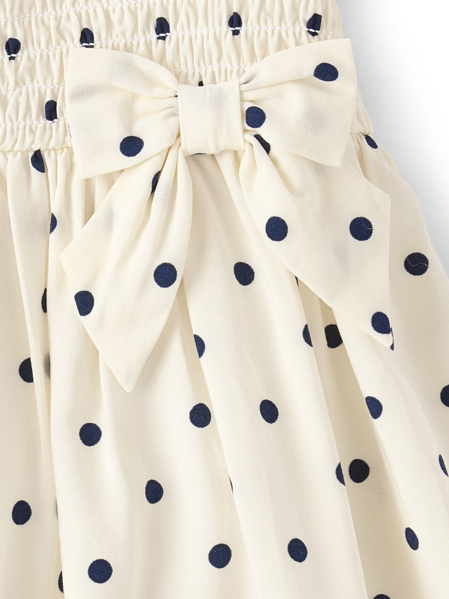 The Children's Place Baby And Toddler Girls Short Puff Sleeve Bow Smocked Dress, Sizes 6M-5T