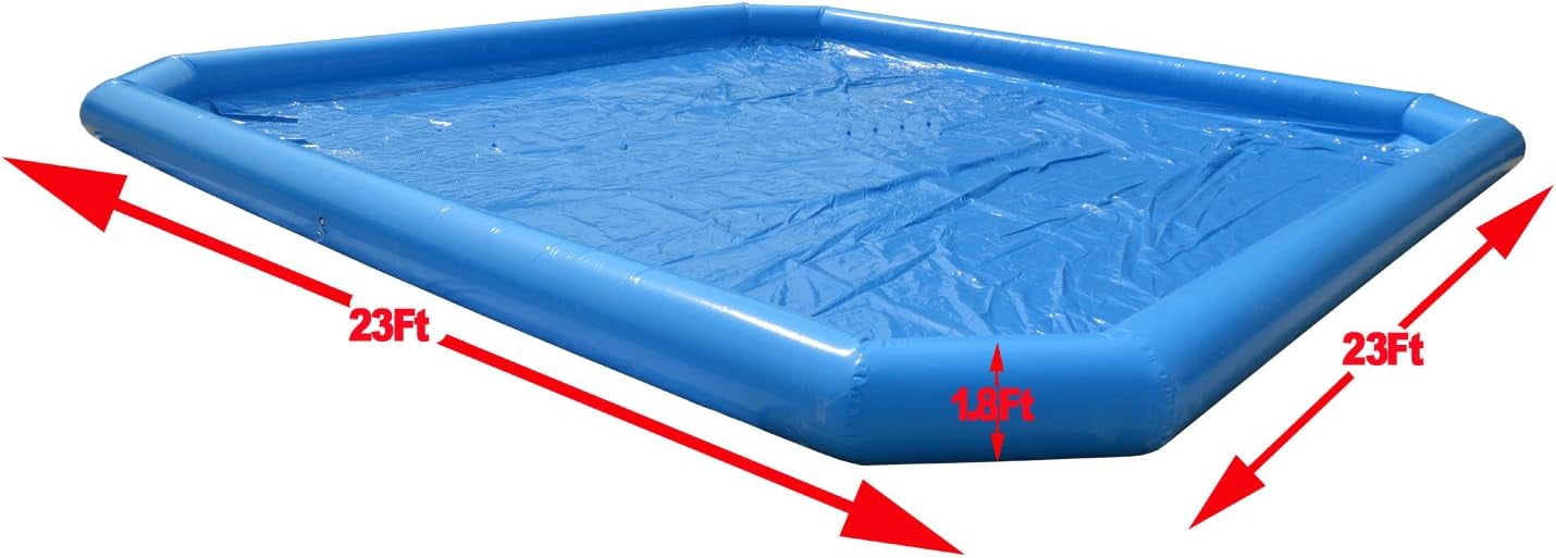 EQCOTWEA Family Inflatable Swimming Pool Lounge Pool with One 110V Blower for Water Walking Ball Outdoor Garden Backyard 23x23x1.8ft