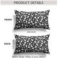 thumbnail image 4 of Spring Flower Pillow Covers 12x20 Set of 2 Rustic Cute Small Floral Black Cream Decorative Throw Pillows Outdoor Pillowcase Farmhouse Velvet Cushion Case Decor for Home Sofa Couch Bed, 4 of 6