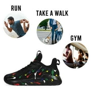 Soulsfeng Mens Anti-slip Running Shoes Mesh Lightweight Breathable Training Black Sneakers Size 8