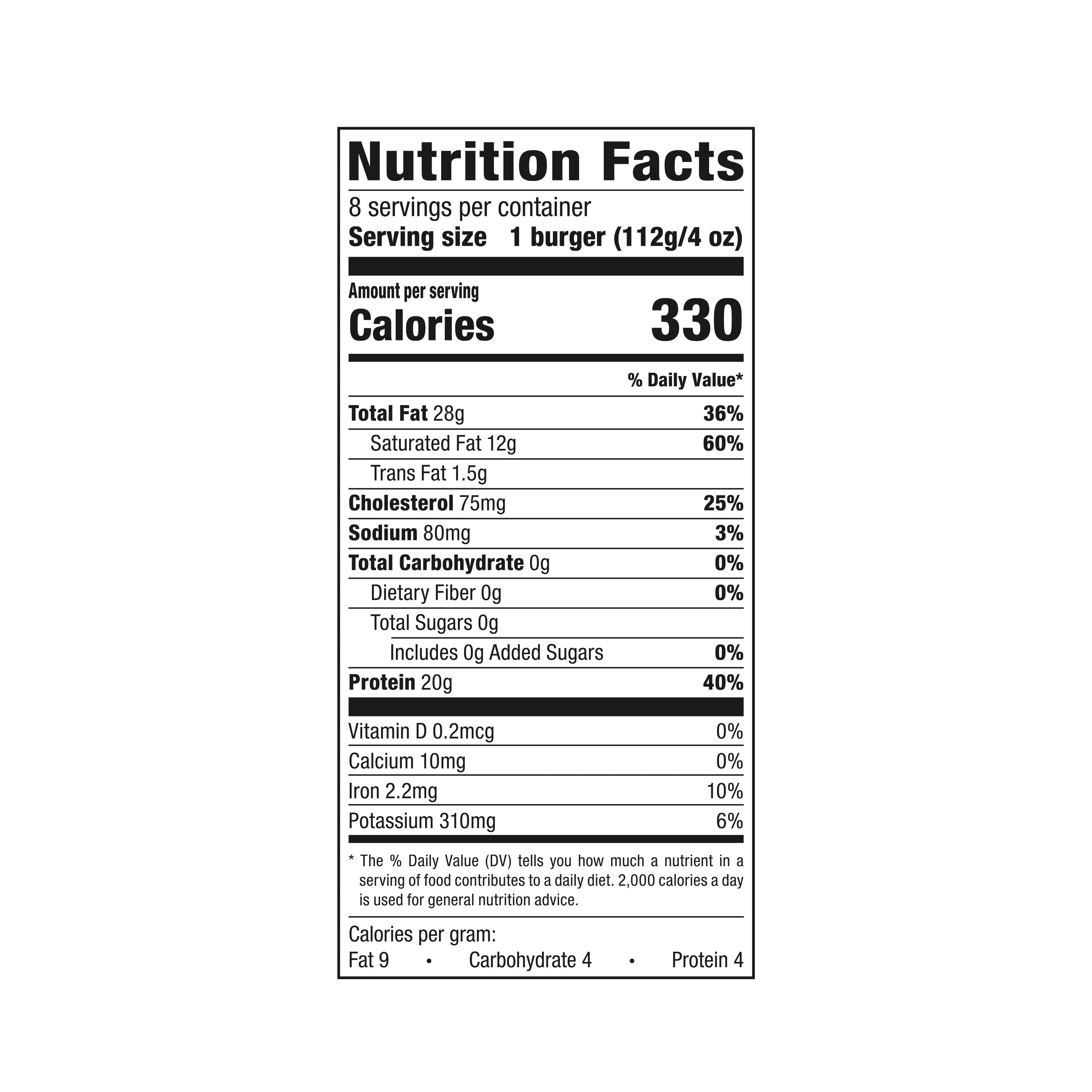 Great Value Smashed Burgers, 2 lbs (Frozen)