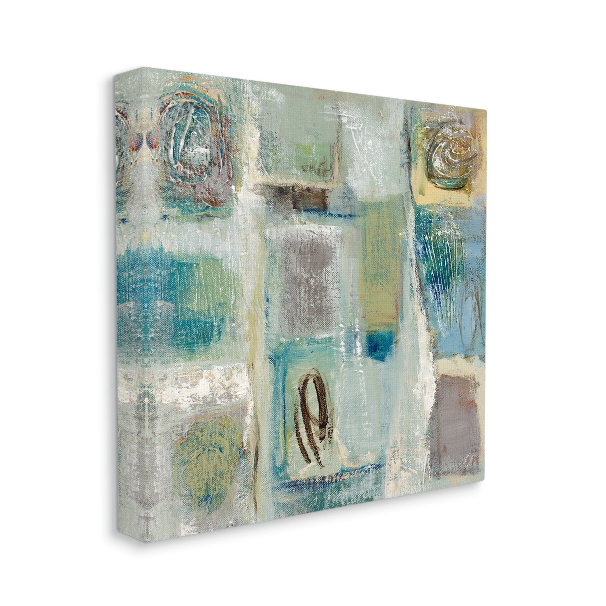 Stupell Industries Abstract Checkered Shape Painting Chaotic Spirals, 36 x 36,Design by Lanie Loreth