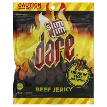 Slim Jim Dare Freakin' Hot Jalapeño Beef Jerky, 2.9 Oz.