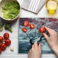 thumbnail image 3 of Tree Cutting Board, Photo with Dramatic Nature Scenery of Abstract Colorful Leafy Tree and Calm Pond, Decorative Tempered Glass Cutting and Serving Board, in 3 Sizes, by Ambesonne, 3 of 5