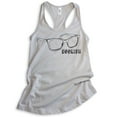 thumbnail image 1 of Bookish Tank Top, Ladies Racerback Tank Top, Glasses Tank, Reading Tank, Hipster Tank, Book Lover Tank, Silver Gray, Large, 1 of 1