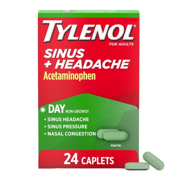 Tylenol Sinus   Headache Non-Drowsy Daytime Caplets, 24 ct