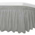 thumbnail image 1 of Falda para Cama Fácil de Usar para Cama Queen/King con Caída de 45 cm en Gris Claro, 1 of 7