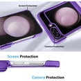 thumbnail image 5 of for Samsung Galaxy Z Flip 5 Case Plating Frame Electroplate Clear Luxury Elegant Case Camera Protector Soft TPU Shockproof Protective 3 PCS Anti-Skid Galaxy Z Flip 5 Case -Purple, 5 of 12