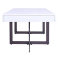 thumbnail image 5 of Furniture of America Vasket Contemporary Metal 2-Drawer Coffee Table in White, 5 of 10
