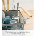 thumbnail image 5 of Yamazaki Home Sink Removeable Drainer Tray Kitchen Drying Organizer Holder One Size White Steel + Wood | Dish Rack Gray, 5 of 5