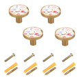 thumbnail image 2 of Butterflies with Flower Cabinet Knobs Kitchen Drawers Knobs Door Round Pulls Knob Handles Dresser Cupboard Wardrobe Decorative Set of 4, 2 of 9