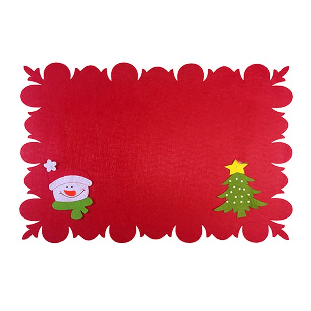 Gibobby Manteles Individuales Mat Christmas Christmas 2PC Tenedor Decoraciones de mesa Mesa superior y cojín Cocina, y bar (C, One Size)
