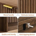 thumbnail image 4 of FURNIWAY 9 Drawer Dresser for Bedroom, 63" Wide Modern Fluted Dresser with Gold Metal Handles, Chest of Drawers for Bedroom, Living Room, Entryway, Hallway, Walnut, 4 of 8